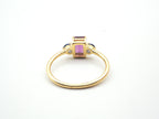 18k Yellow Gold Purple Garnet and Blue Sapphire Ring