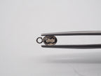 Smoky Topaz Silver Bezel 7x5mm ,Single connector, Smoky Topaz Charm