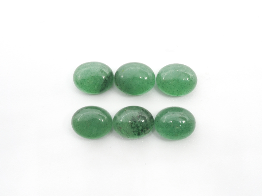 Green Aventurine Oval Cabs 10x8mm Approximately 17.27 Carat