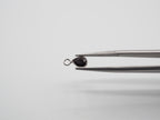 Black Onyx Silver Bezel 6x4mm, Single Connector, Black Onyx Charm