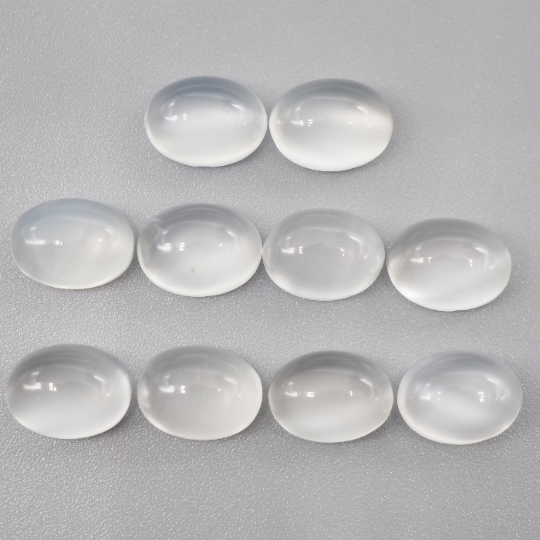 White Moonstone Cabs Oval  8x6mm Approximately 13.69 Carat