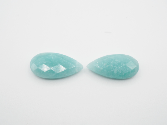 Amazonite Drilled Matching Pair Almond Shape 30 x 15mm
