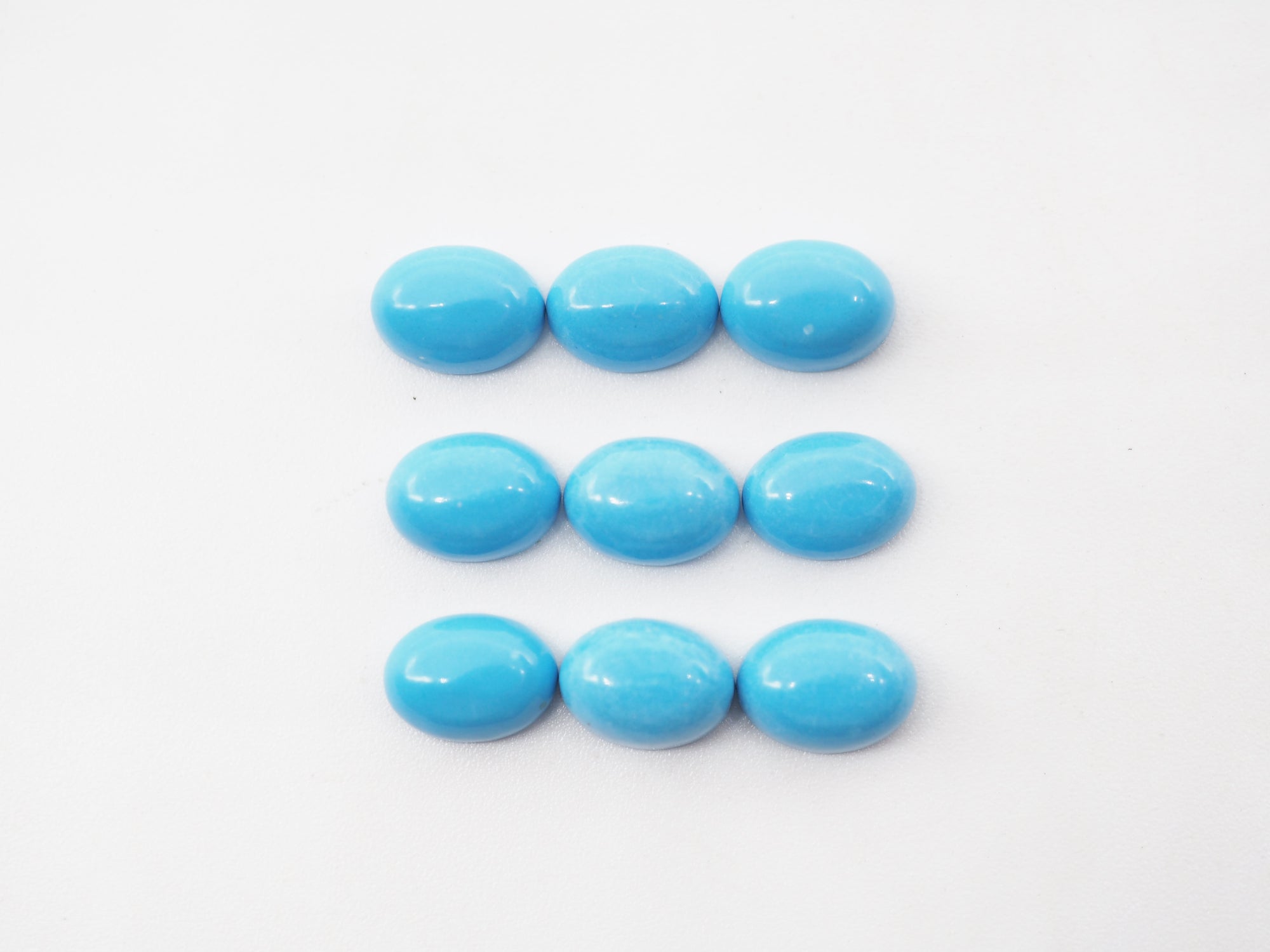 Blue Turquoise 8x6mm Oval shaped Approximately 10.84 Carat