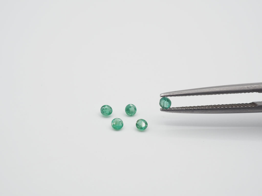 Zambian Emerald Round Shape 2.2mm  Approximately 0.20 Carat