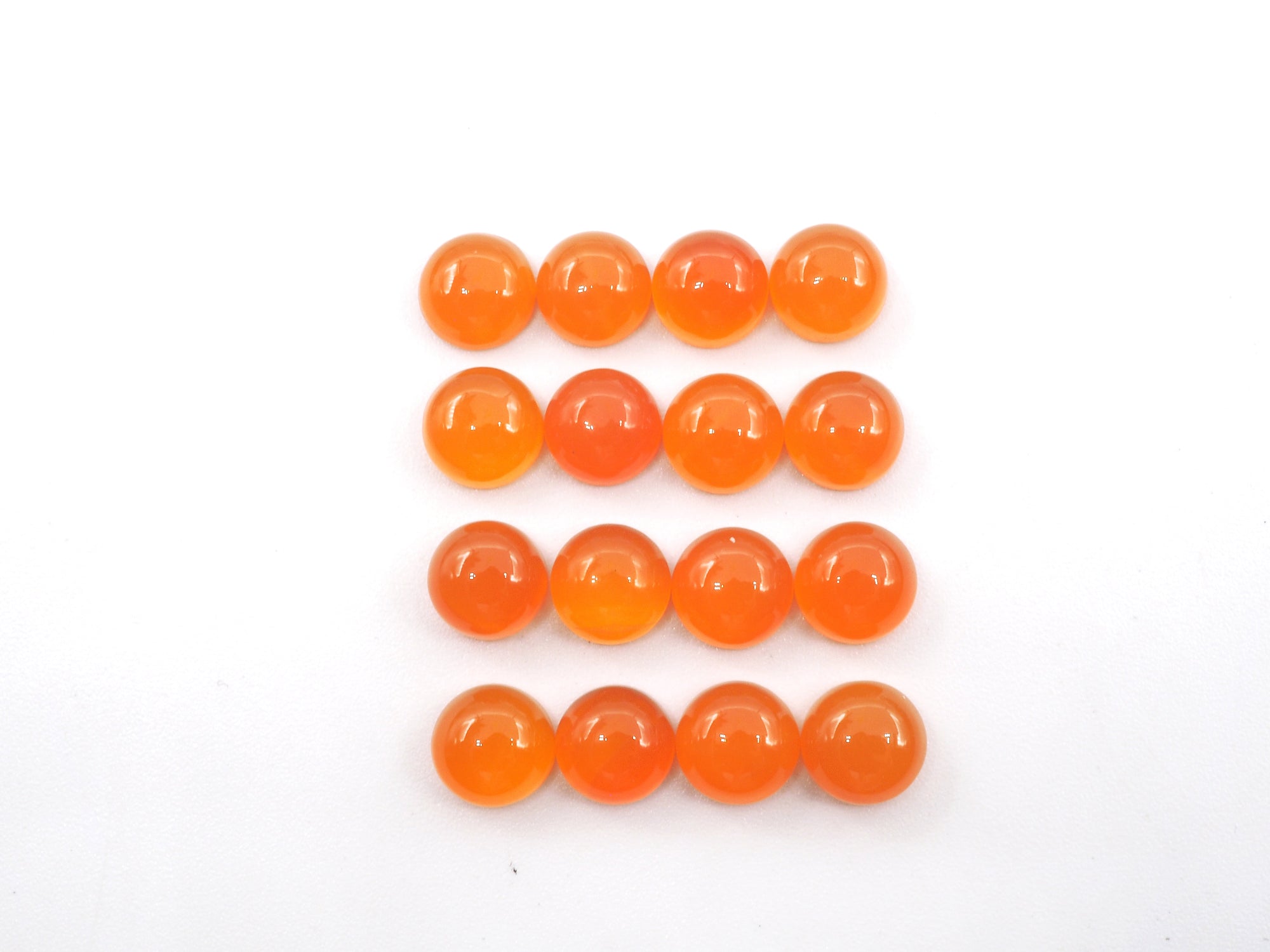 Carnelian Cabs Round 6.5mm Approximately 15.85 Carat