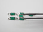 Green Onyx Silver Bezel 6x4 mm, Double Connector, Approximately 7.44 carat (GTG-SBO-8)