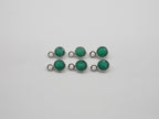 Green Onyx Silver Bezel 5 mm, Single Connector, Approximately 5.27 carat (GTG-SBO-14)