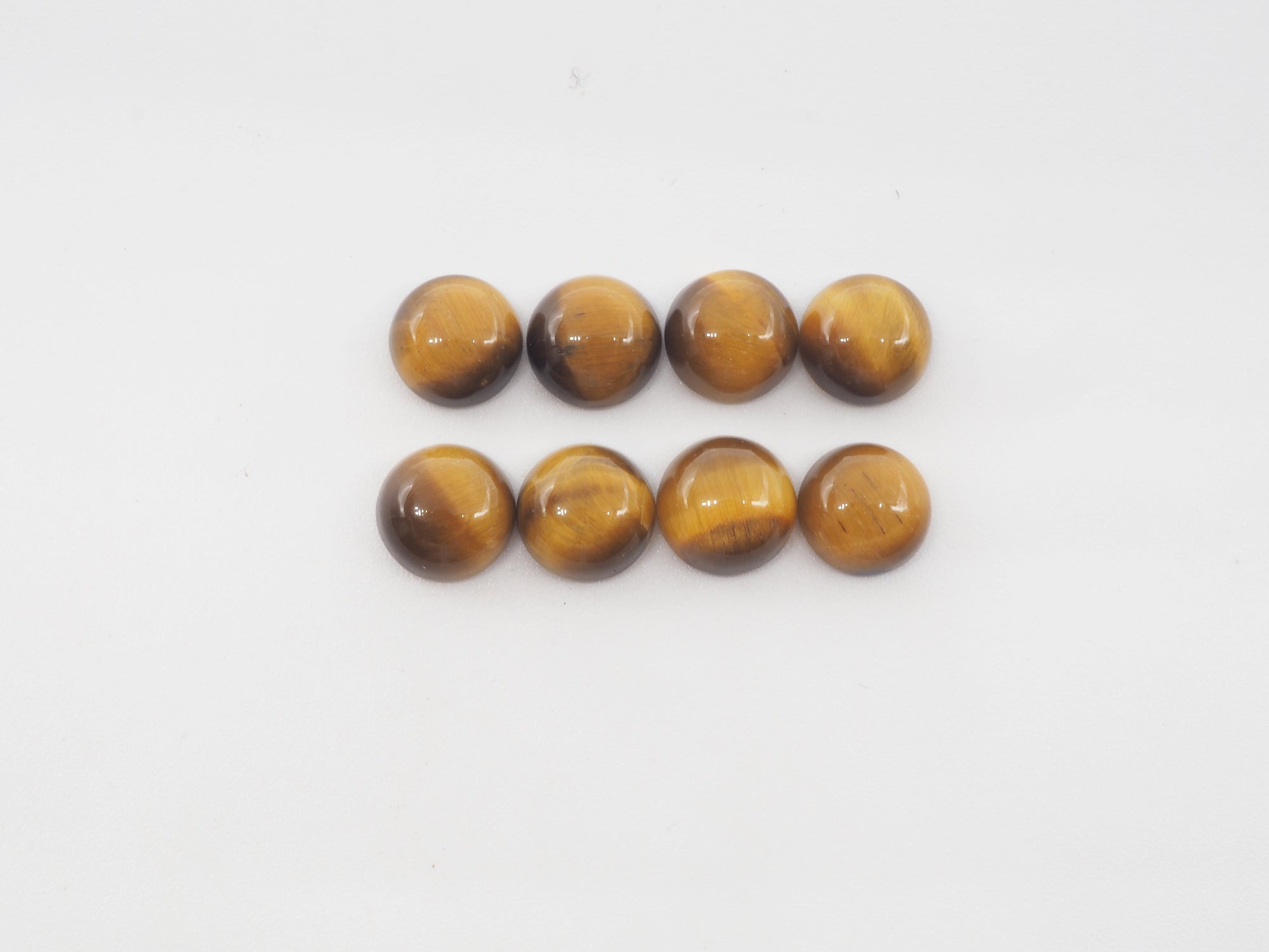 Tiger's  Eye  Cabs Round  8mm  Approximately 16.7 Carat , 8pcs