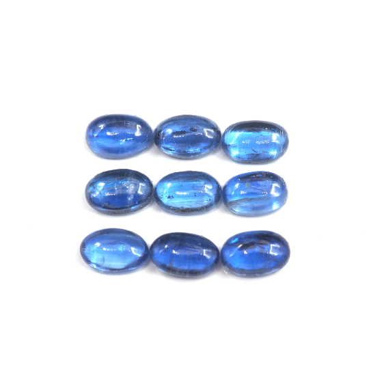 Kyanite Cabs Oval 6x4 mm Approximately 5.67 Carat, 9 Pieces