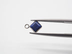 Lapis Silver Bezel 5mm , Single Connector, 925 Sterling Silver
