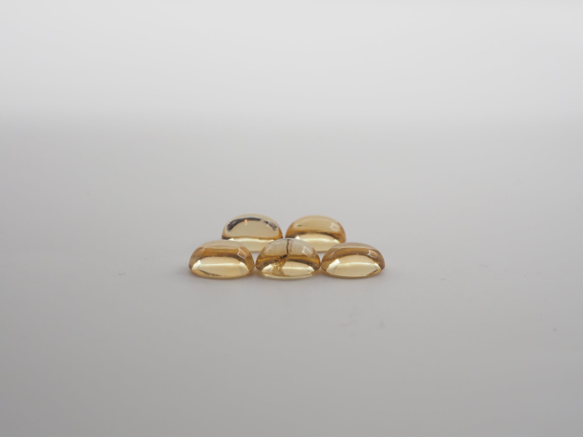 Citrine Cabochon  Oval 8x6 mm Approximately 6 Carat, 5 Pieces (GTG-CT-40)