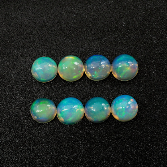 Ethiopian Opal Cabs Round 5 mm  Approximately 2.92 Carat