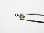 6x4mm Peridot Silver Bezel, Single Connector Peridot Bezel, Peridot Charm, 6 pcs