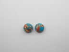 Oyster Copper Turquoise Cabochon Round 10mm Approximately 8.3 Carat (GTG-OT-19)