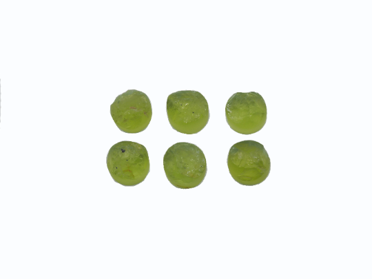 Natural Round Peridot  Raw Rough Slice bottom flat, 8mm  Approximately  20.80 Carat