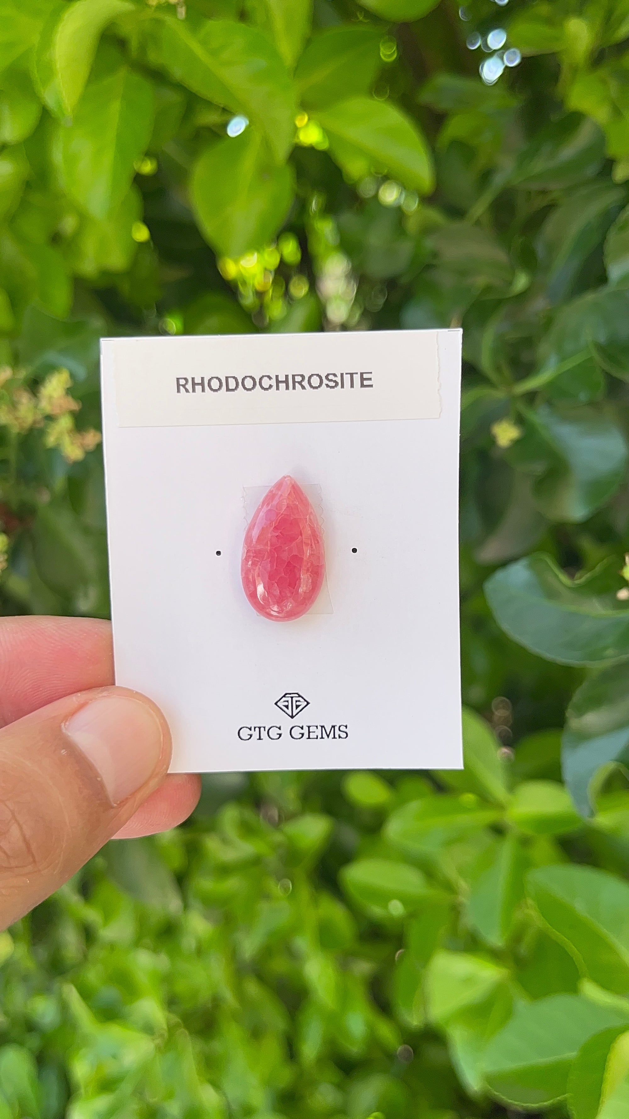 Rhodochrosite Cabochon, Rhodochrosite 21x12 mm, Approximately 13.36 carat (GTG-RCH-27)