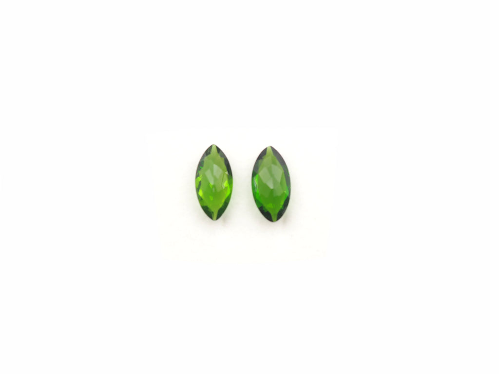 Chrome Diopside Marquise Shape 9.9x 5.1 mm Matching Pair Approximately  2.07 Carat