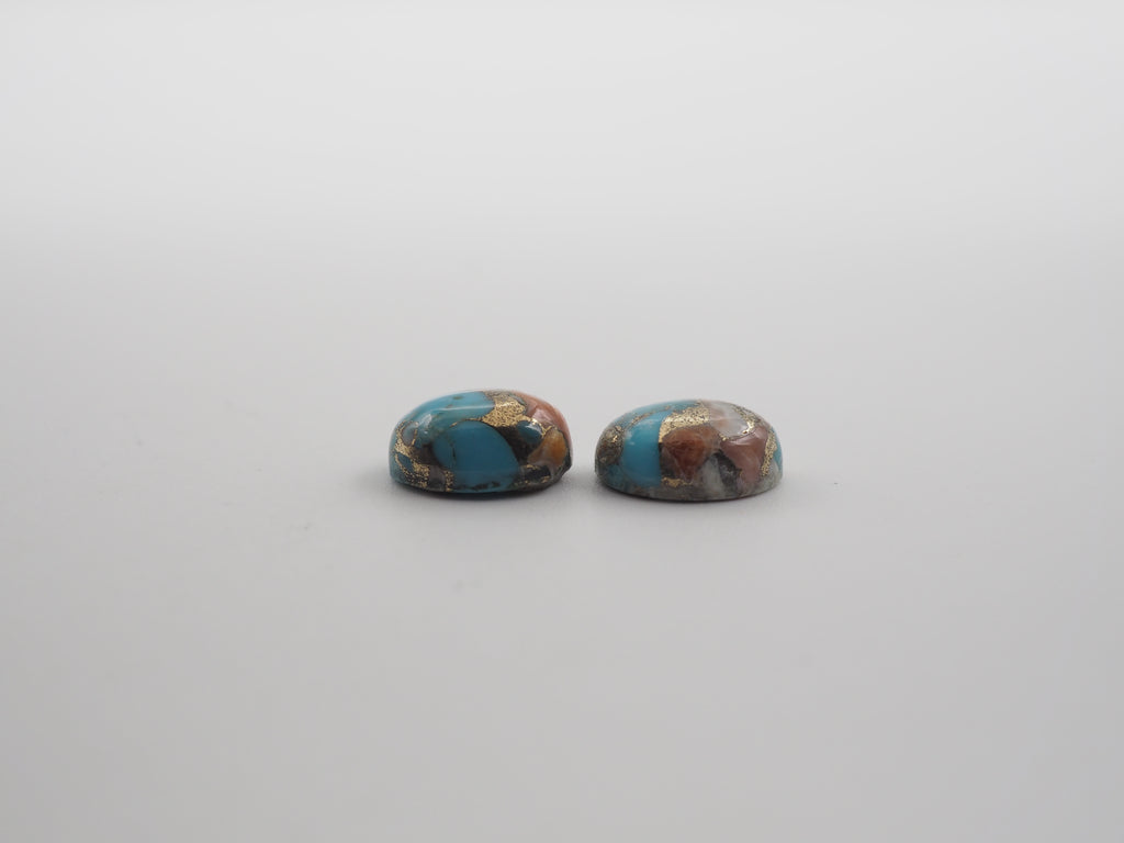 Oyster Copper Turquoise Cabochon Oval 10x8 mm Approximately 6 Carat (GTG-OT-34)
