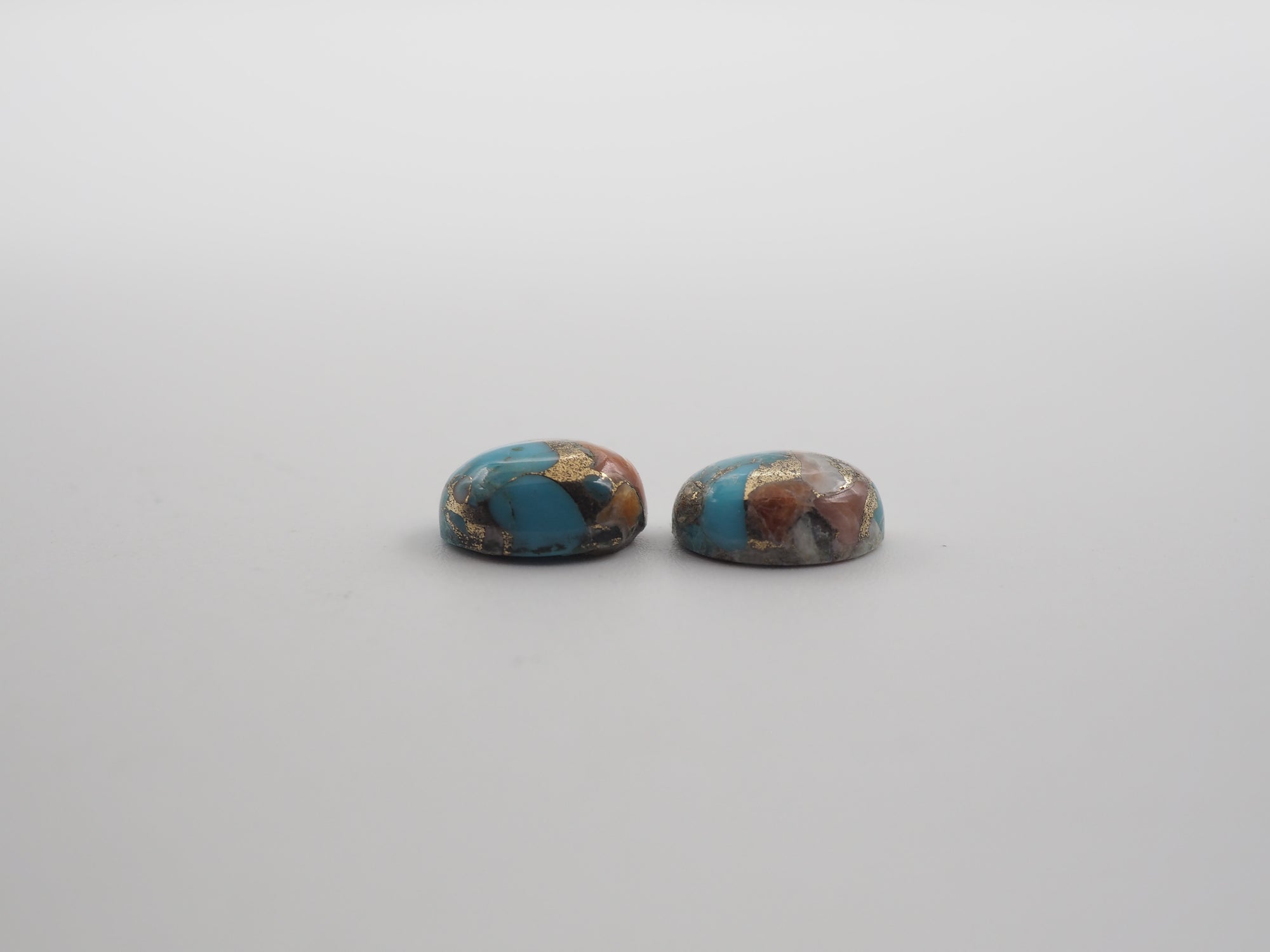 Oyster Copper Turquoise Cabochon Oval 10x8 mm Approximately 6 Carat (GTG-OT-34)