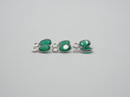 Green Onyx Silver Bezel 6x4 mm, Single Connector, Approximately 5.46 carat (GTG-SBO-2)