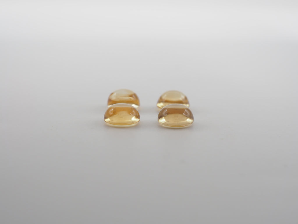 Citrine Cabochon Round 8 mm Approximately 8 Carat, 4 Pieces (GTG-CT-45)