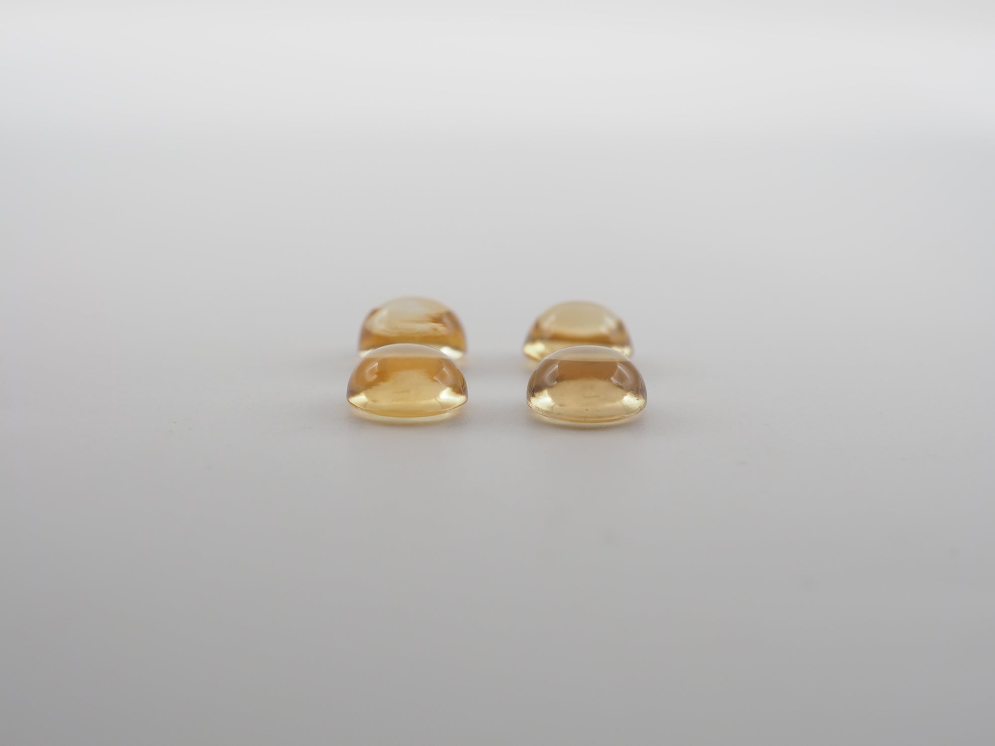 Citrine Cabochon Round 8 mm Approximately 8 Carat, 4 Pieces (GTG-CT-45)