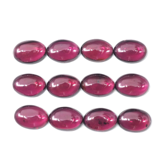 Rhodolite Garnet Cabs Oval 7x5 mm Approximately 12.20 Carat