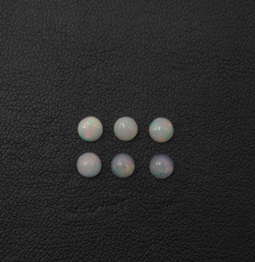 Ethiopian Round Opal Cabs 4mm Approximately 1.13 Carat