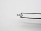 Labradorite Silver Bezel 4x4mm, Single Connector, Labradorite Charm