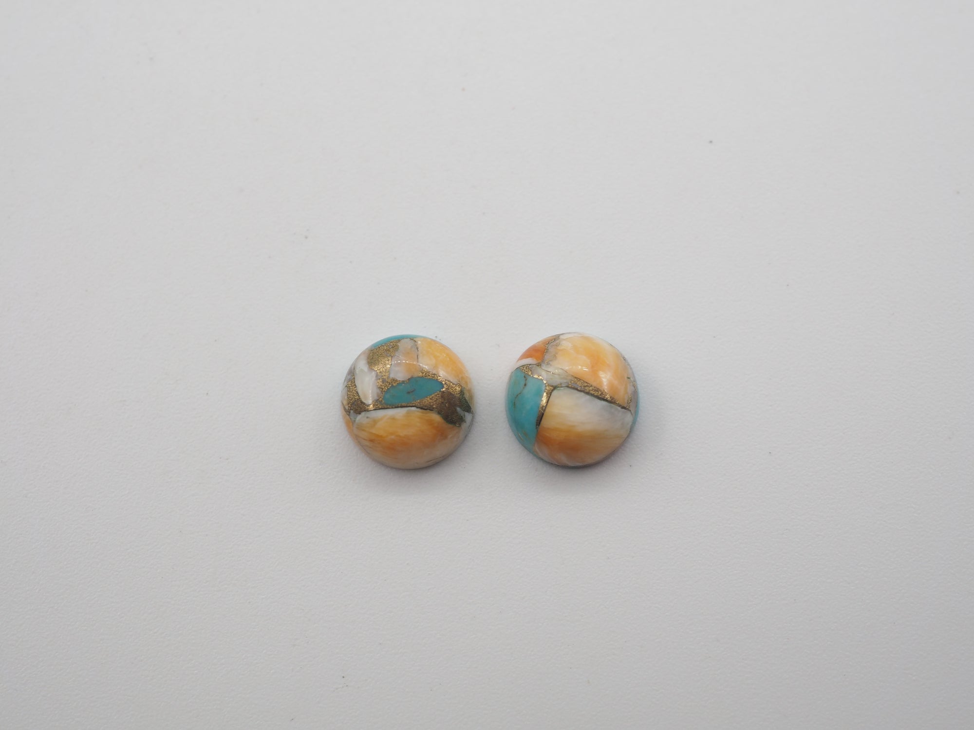Oyster Copper Turquoise Cabochon Round 9 mm Approximately 5 Carat (GTG-OT-39)