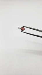 Garnet Bezel Square Shape 5x5mm, Single  Connector, Garnet Bezel, Garnet Charm, 925 Sterling Silver
