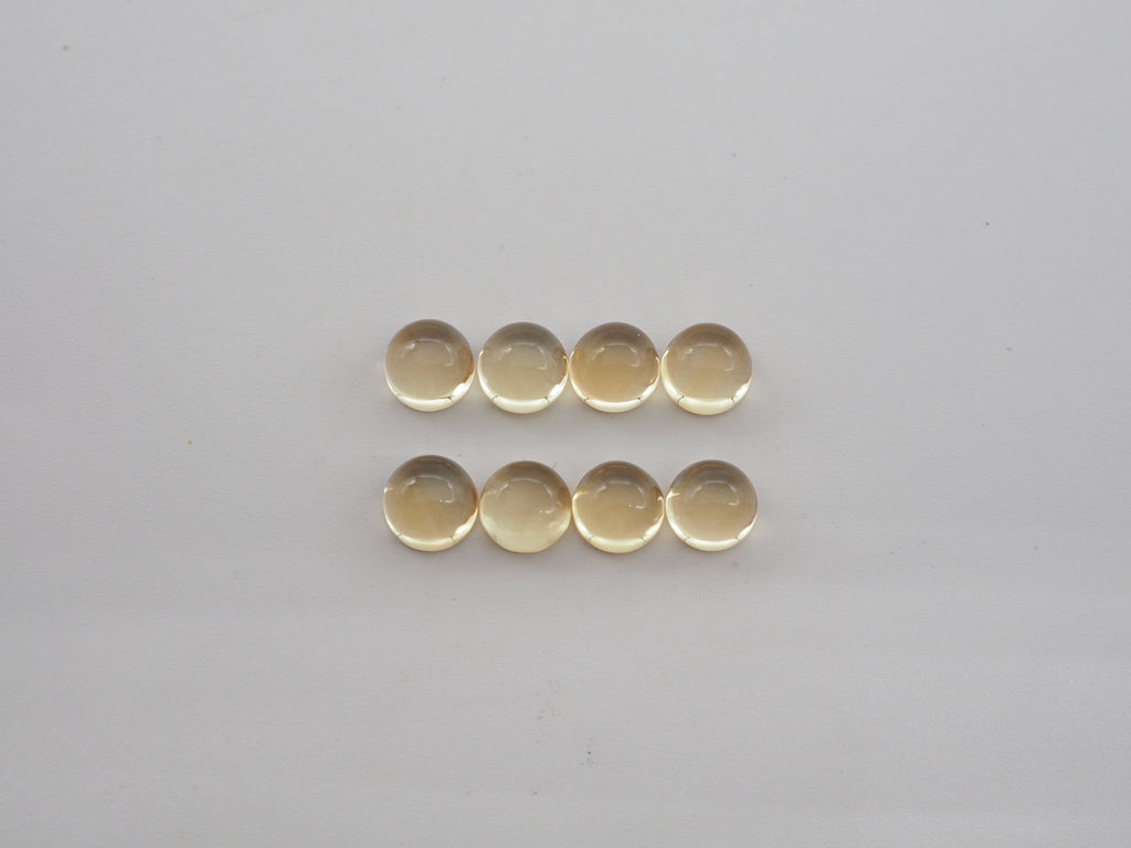 Citrine Cabochon Round 6 mm Approximately 8 Carat, 8 Pieces (GTG-CT-43)