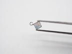 Labradorite Silver Bezel 5x5mm, Single Connector, Labradorite Charm