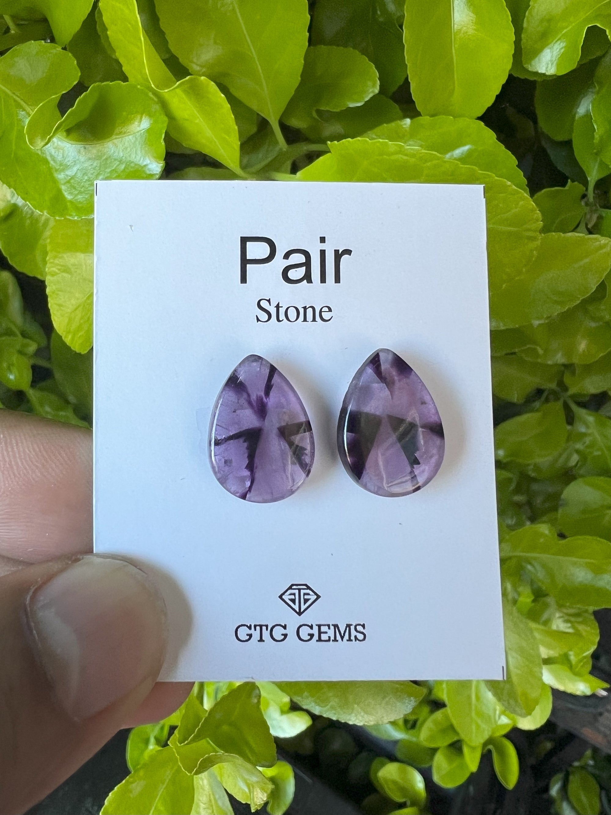 Star Amethyst Matching Pair Cabochon Approximately 14.5 Carat
