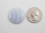 Blue Lace Agate  Round  Cabs 26mm Approximately 24.60Carat (GTG-L-16)