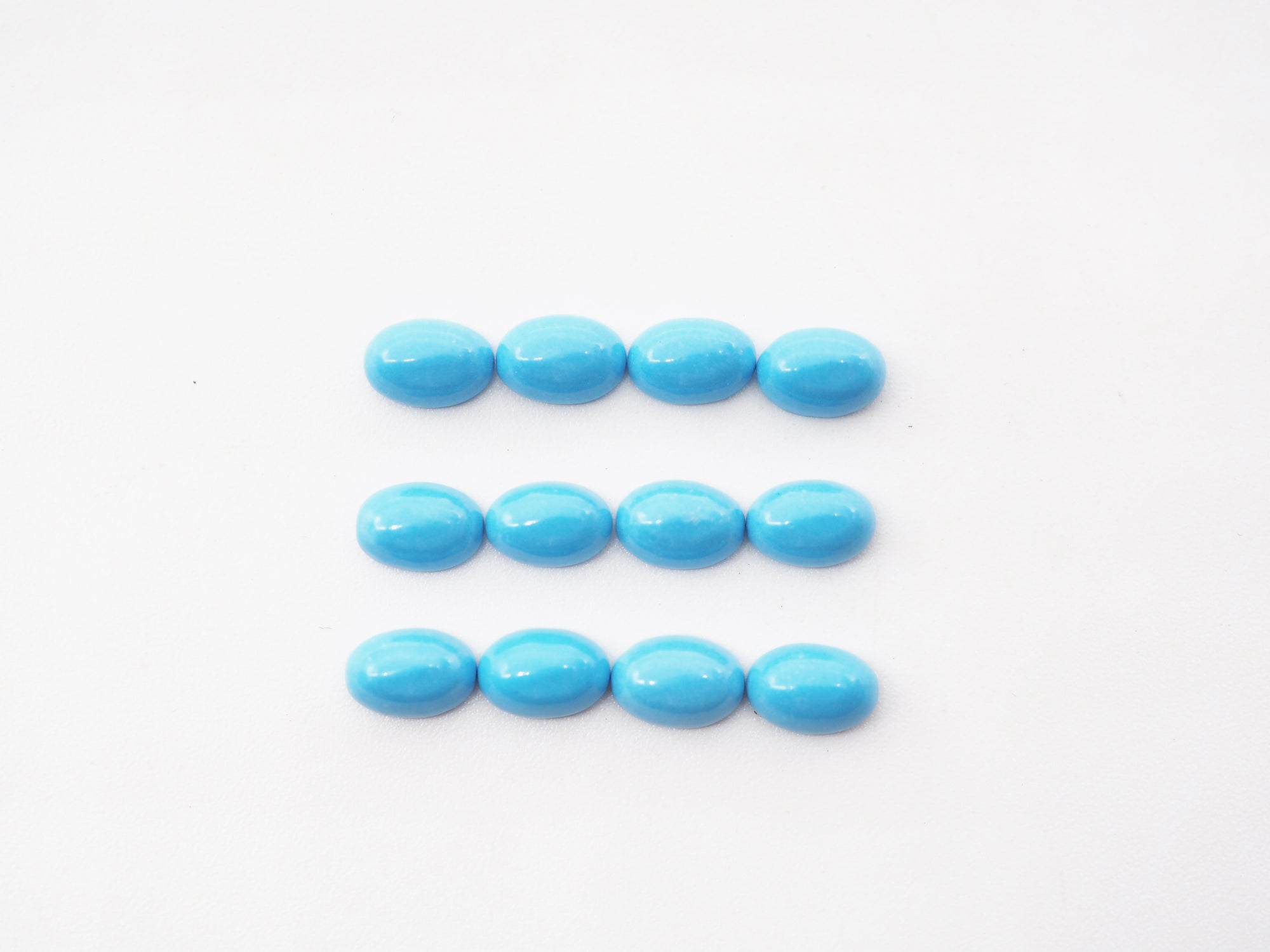 Blue Turquoise 6x4mm Oval shaped Approximately 4.56 Carat