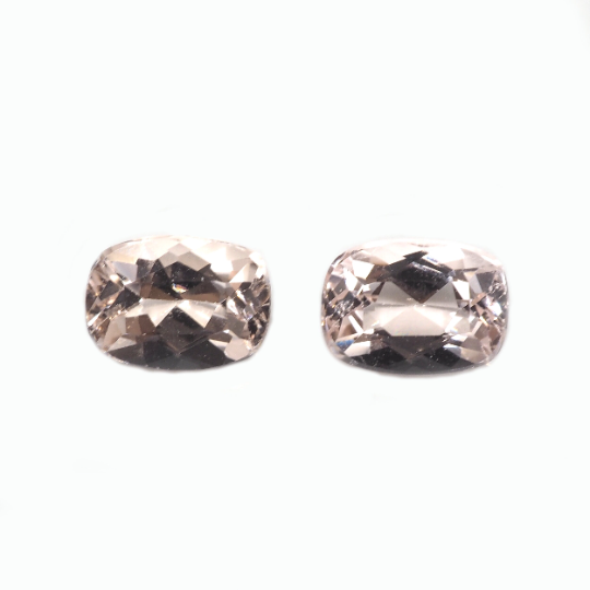 Morganite Rectangle Shape 7 x 5 x 4 mm Matching Pair Approximately 1.88 Carat