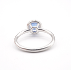 14k White Gold Ceylon  Blue Sapphire Ring