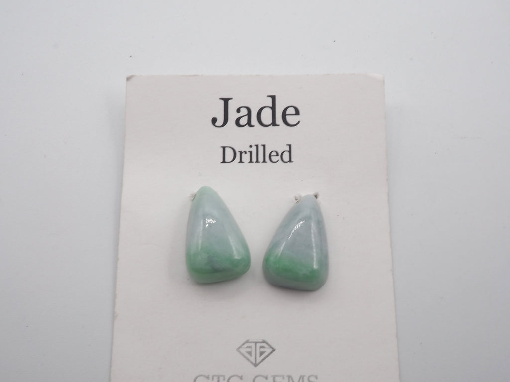 Natural Jade Drilled  Cabochon Fancy Shape 18.5x12mm