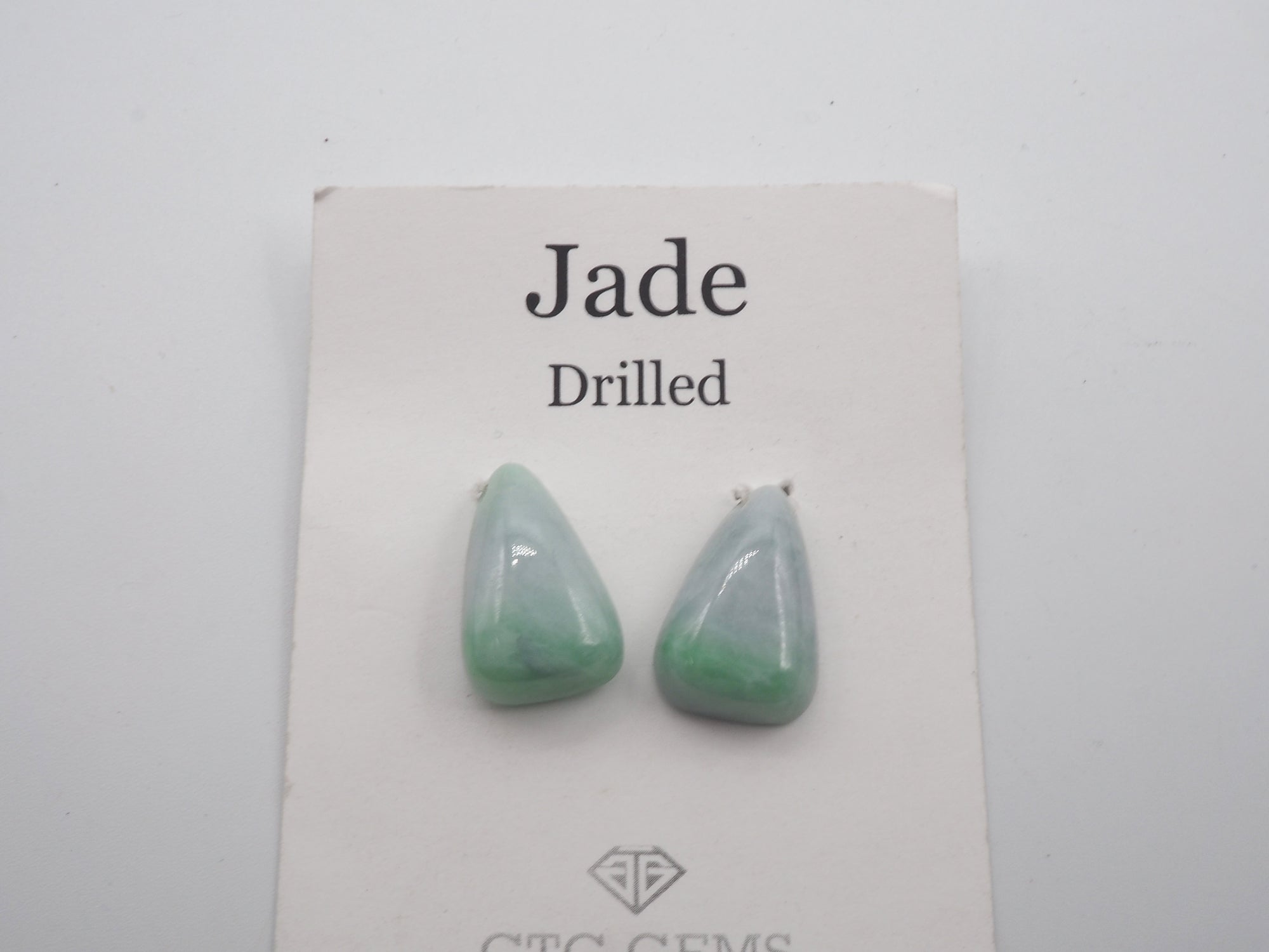 Natural Jade Drilled  Cabochon Fancy Shape 18.5x12mm