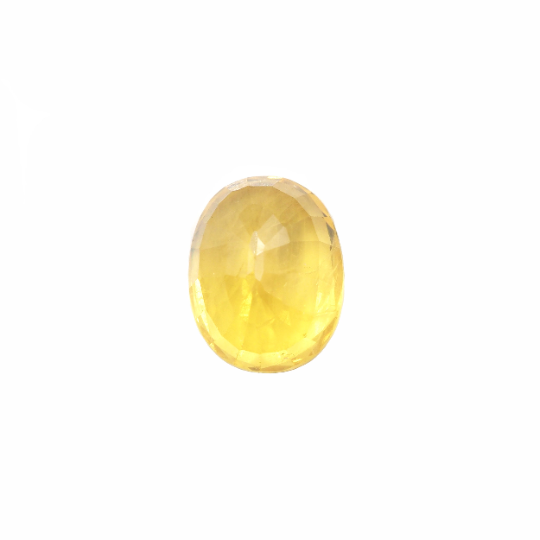 Yellow Sapphire Oval Shape 9.5x7.5x5.5 mm Single Piece Approximately 4.21 Carat