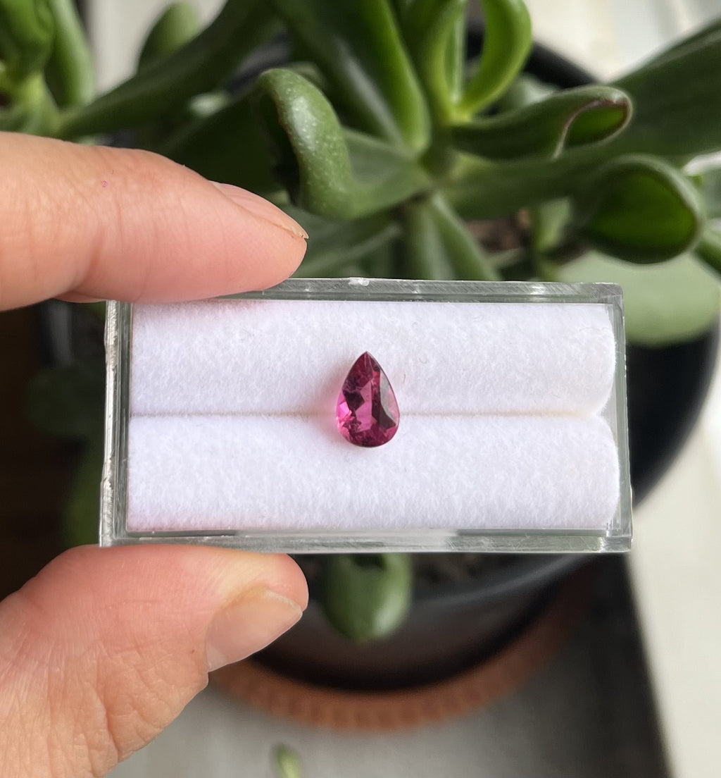 Tourmaline Faceted Pear Shape  8.5x5.5x4mm Approximately 1.2 Carat