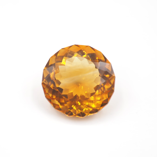 Citrine Round Shape 16.5 x 11 mm Single Piece Approximately 15.53 Carat