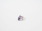 10K White Gold Amethyst Stud and Pendant,