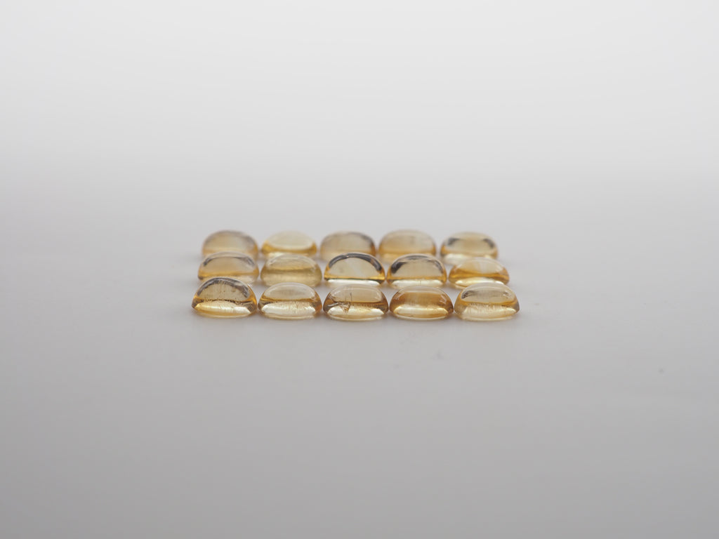 Citrine Cabochon  Oval 6x4 mm Approximately 7 Carat, 15 Pieces (GTG-CT-38)