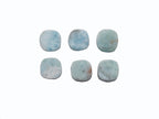 Natural Cushion  Larimar  Raw Rough Slice bottom flat, 8mm  Approximately  21.80 Carat