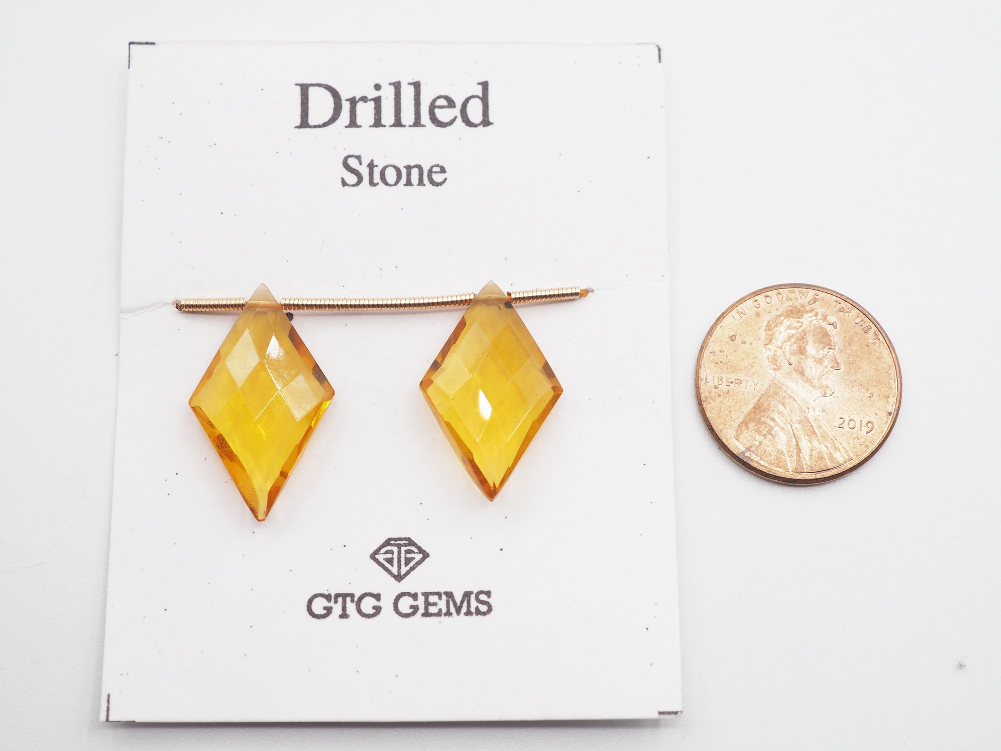 Drilled Citrine Hydro 21x13mm Approximately 13 Carat
