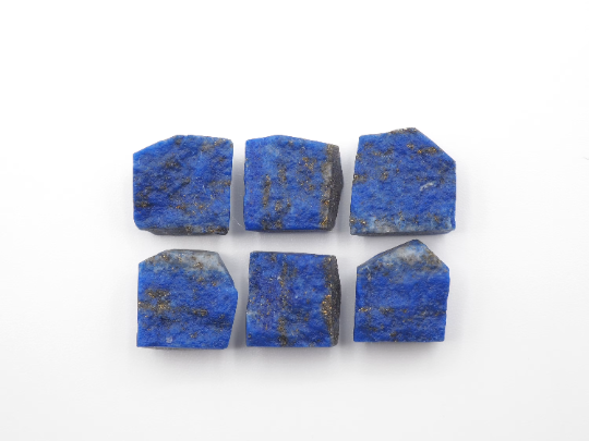 Natural lapis Rough Slice bottom flat, 10.66mm-11.88mm Approximately 50.60 Carat