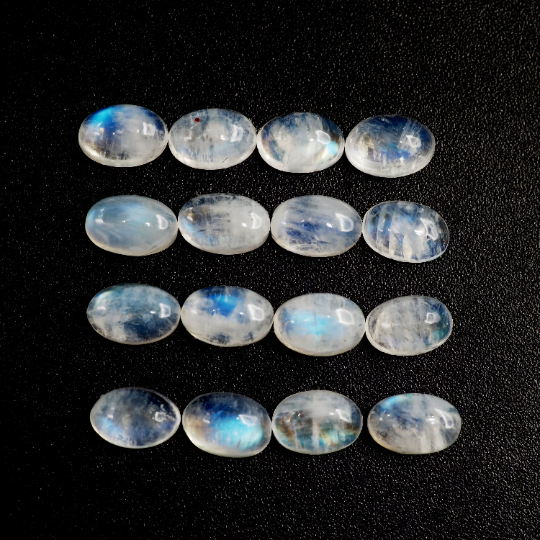 Rainbow Moonstone Cabs Oval  6x4mm Approximately 8.35 Carat