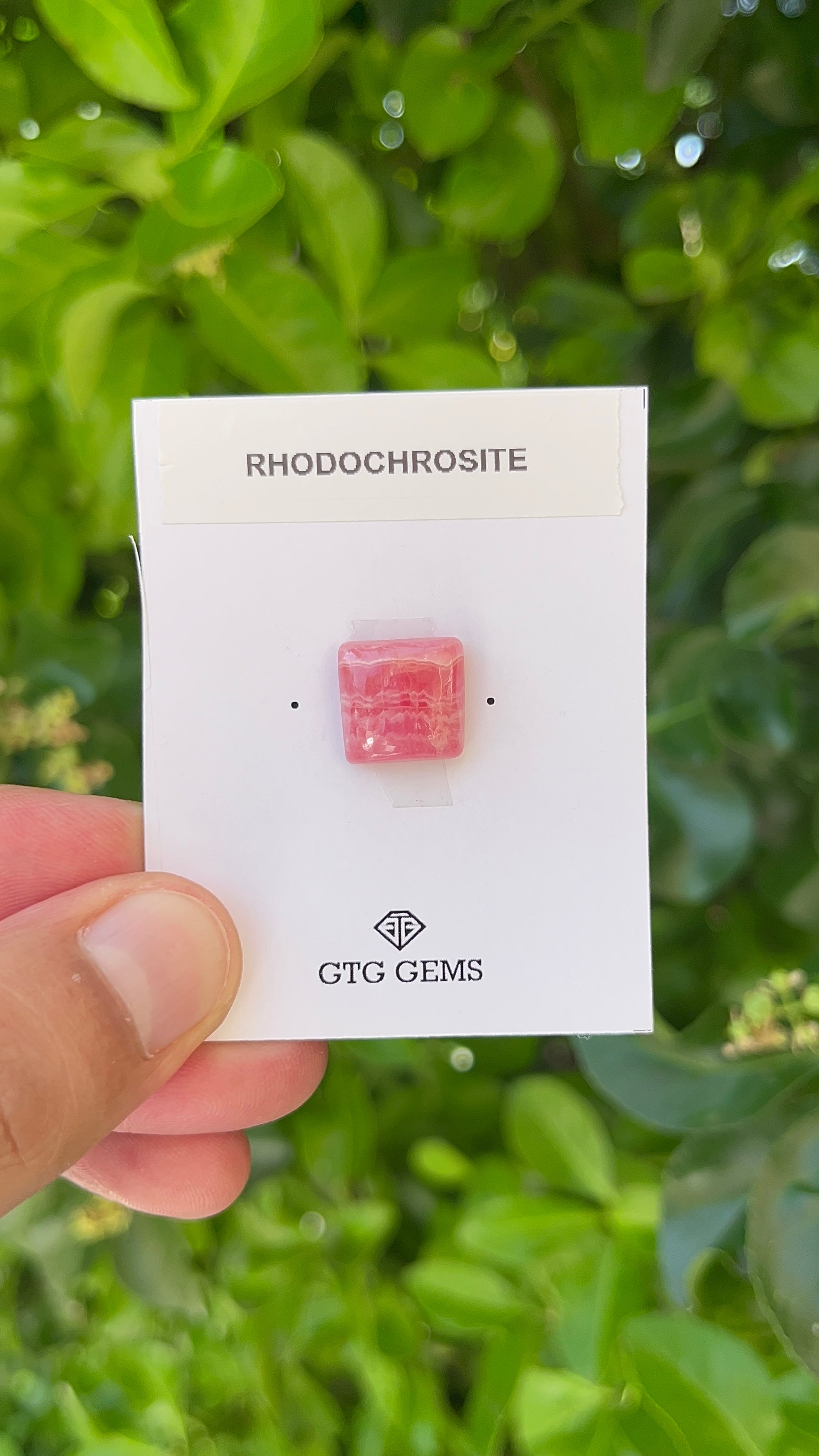 Rhodochrosite Cabochon,  13x12 mm, Approximately 10.40 carat (GTG-RCH-21)